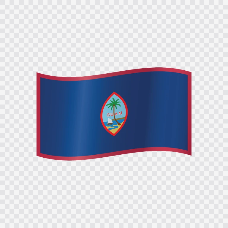 Guam waving flag