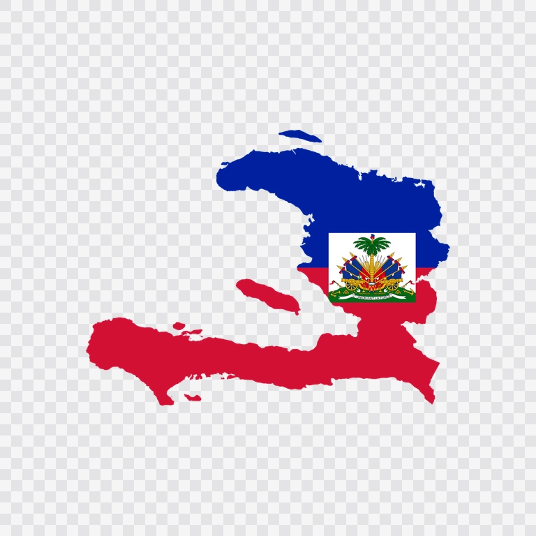 Peta bendera Haiti
