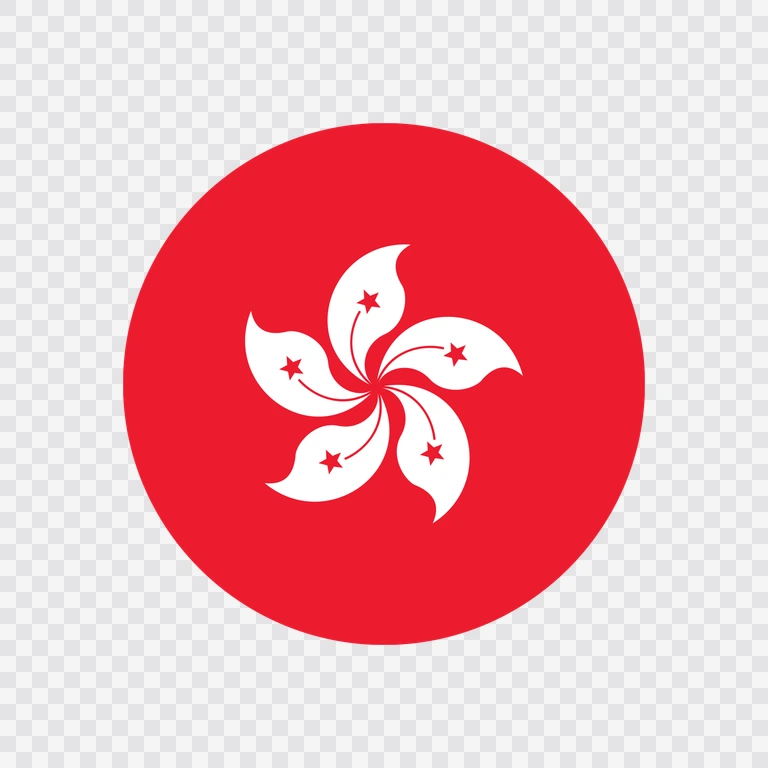 Hong Kong circle flag icon