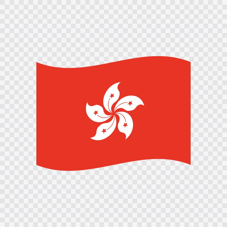 Hong Kong waving flag