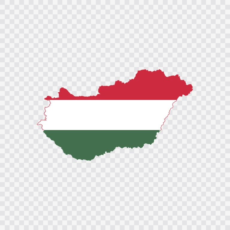 Hungary flag map