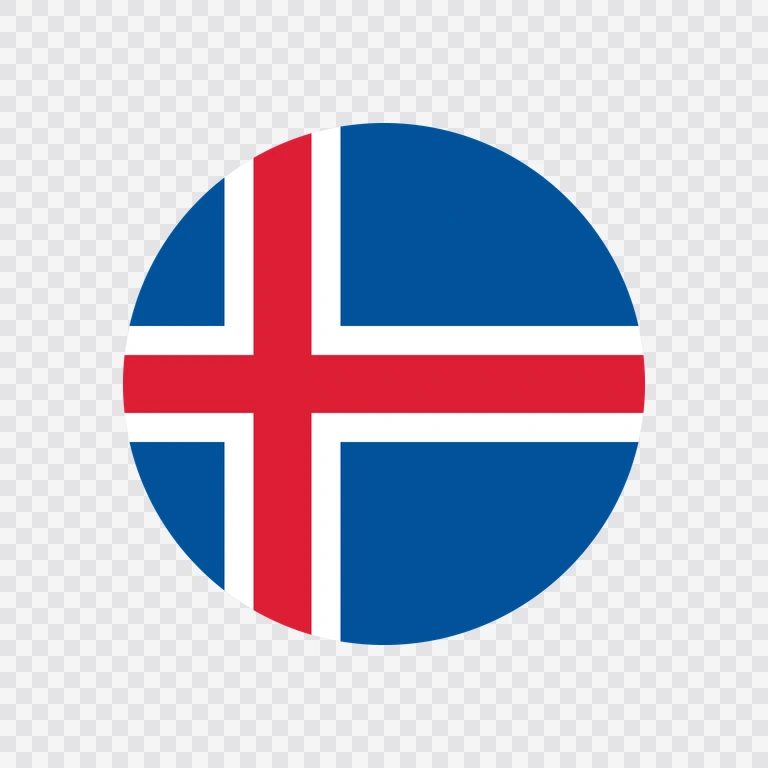Iceland circle flag icon