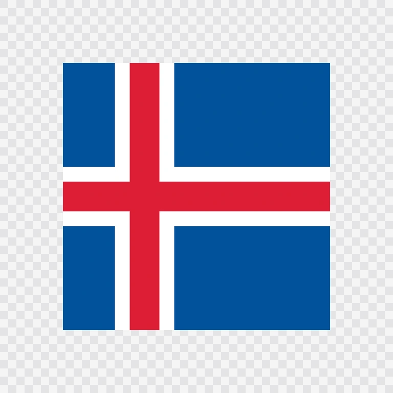 Iceland square flag icon