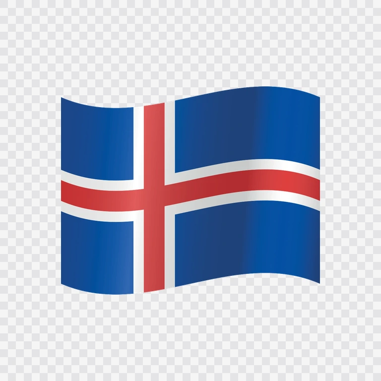 Iceland waving flag