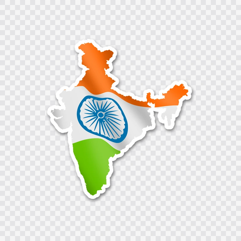 India flag map