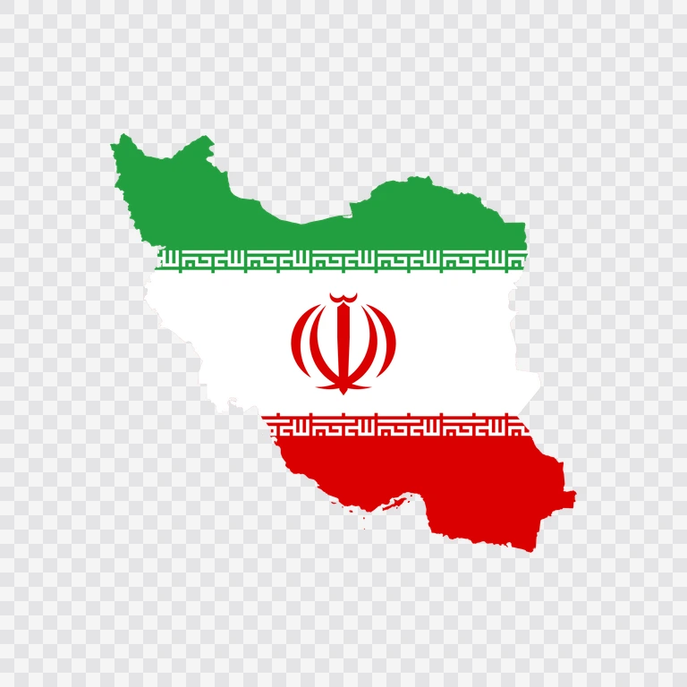 Iran flag map