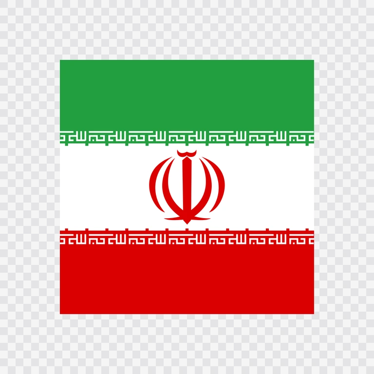 Iran square flag icon