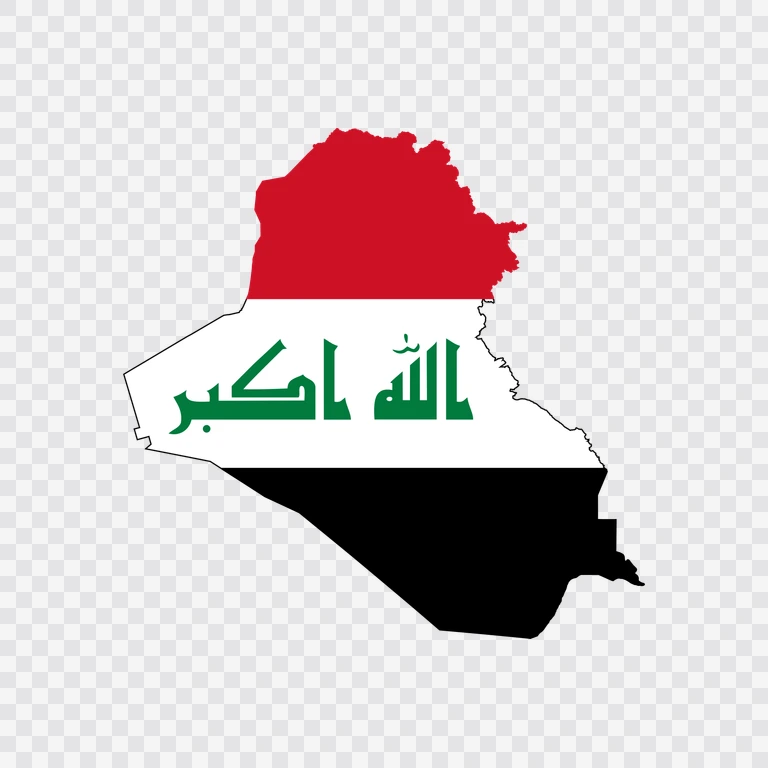 Iraq flag map