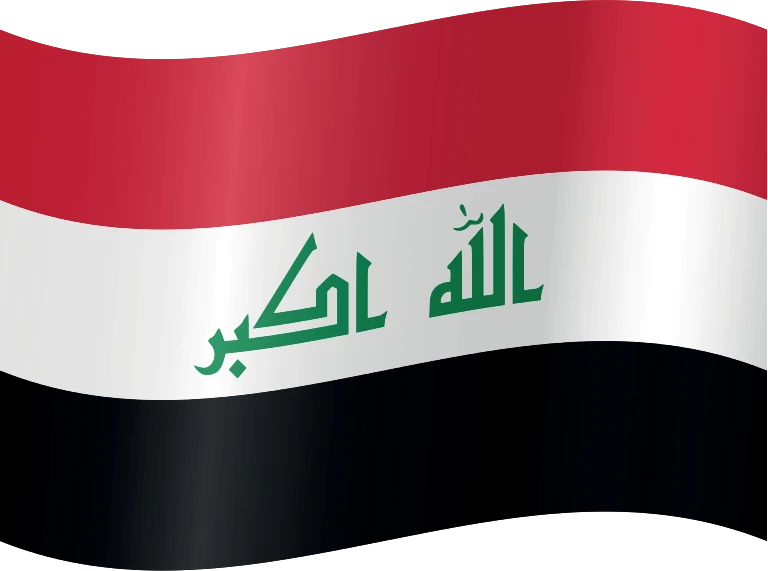 Bendera Irak berkibar