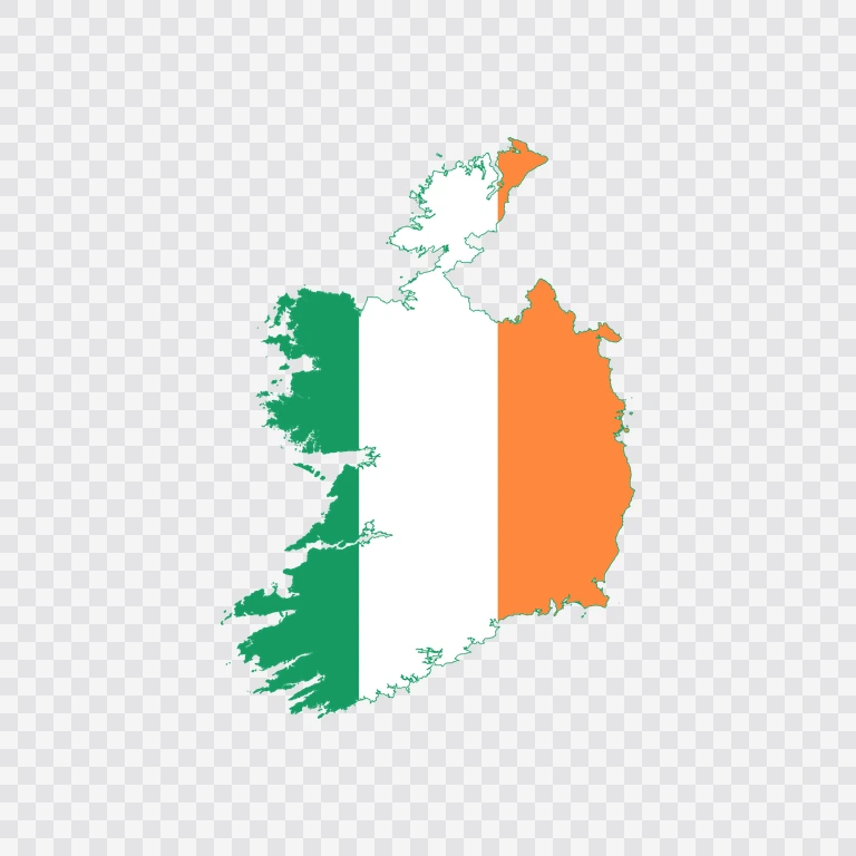 Ireland flag map