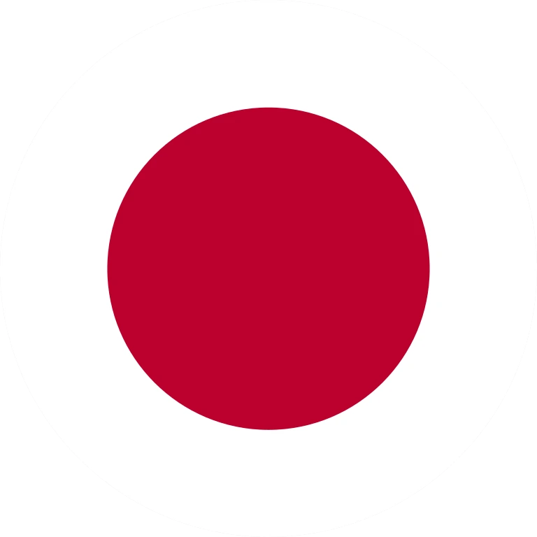 Japan circle flag icon