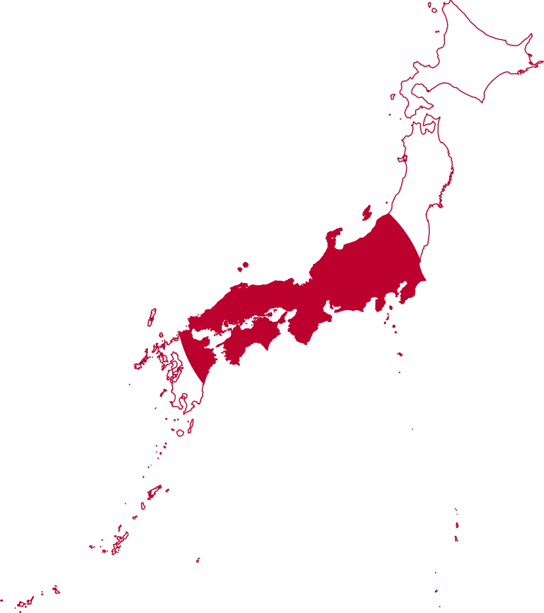 Japan flag map