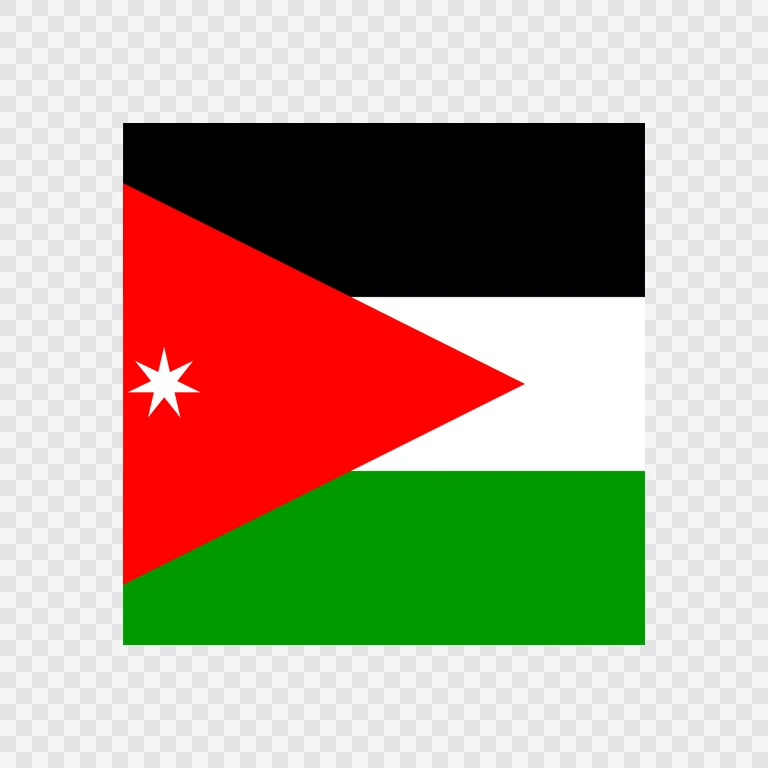 Ikon bendera Yordania kotak