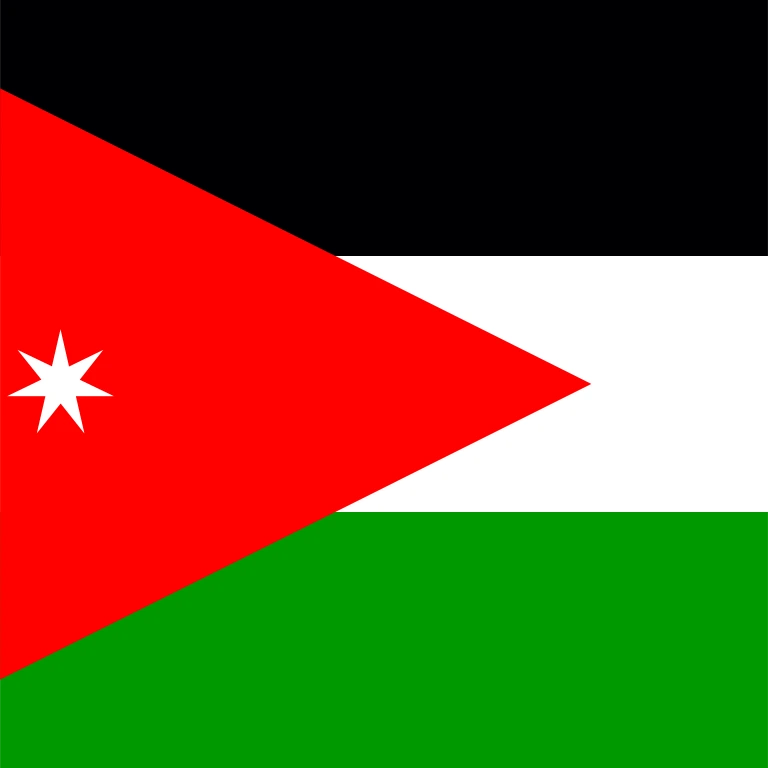Jordan square flag icon