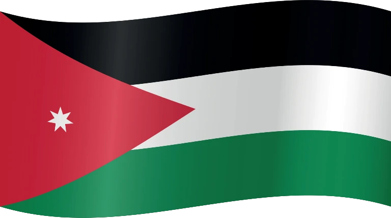 Jordan waving flag