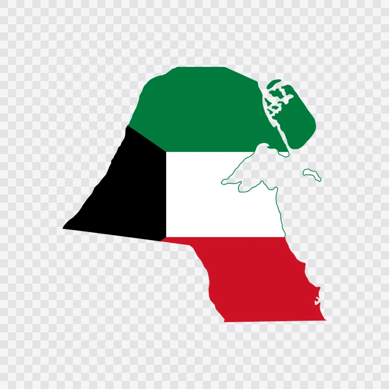 Kuwait flag map