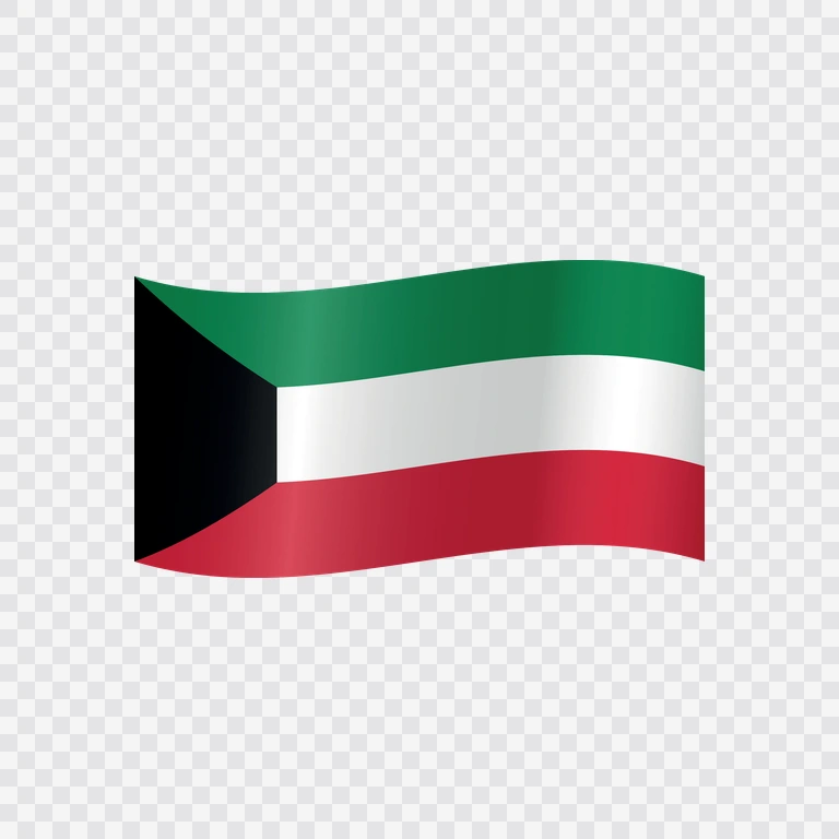 Kuwait waving flag