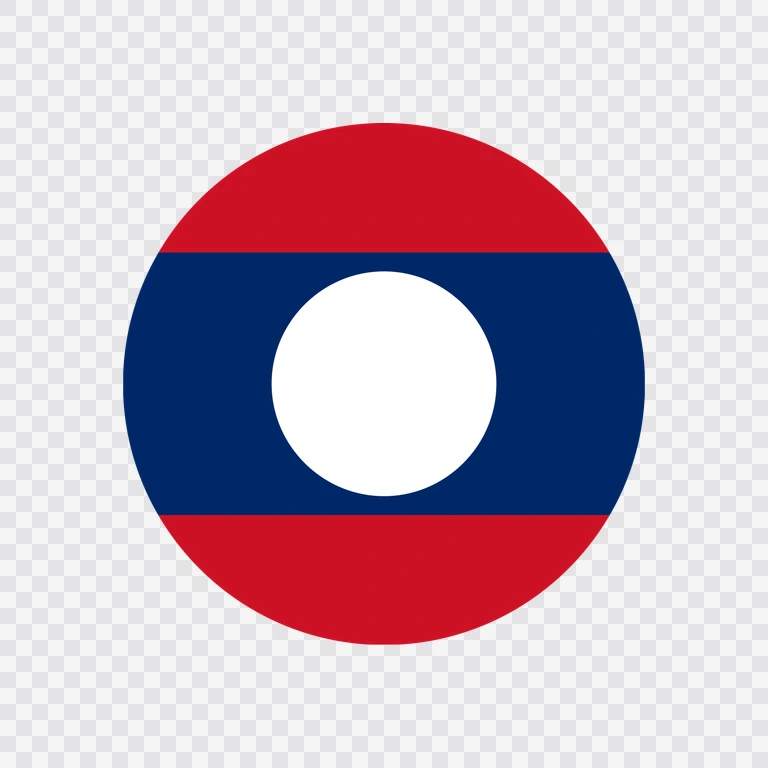 Laos circle flag icon