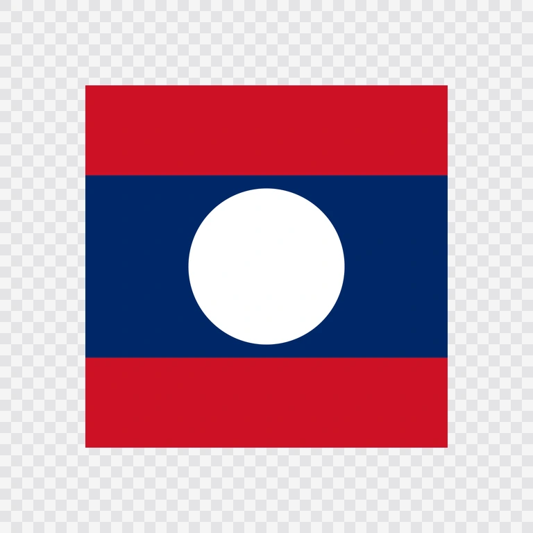 Laos square flag icon