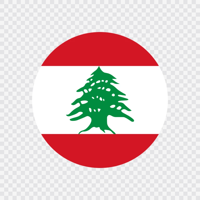 Lebanon circle flag icon