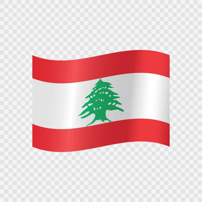 Lebanon waving flag