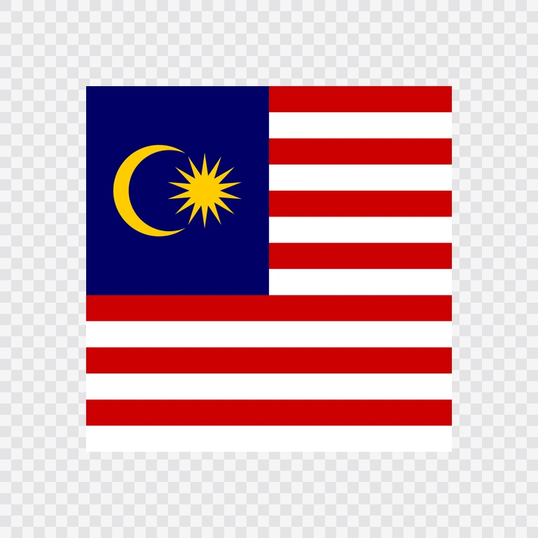 Malaysia square flag icon