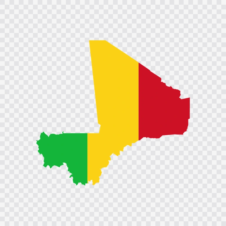 Mali flag map