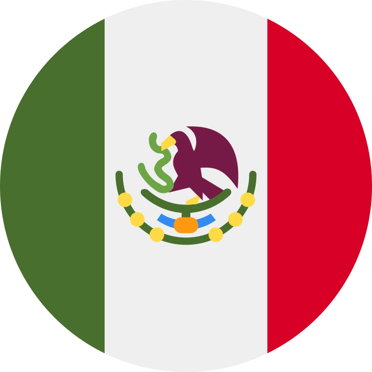 Mexico circle flag icon
