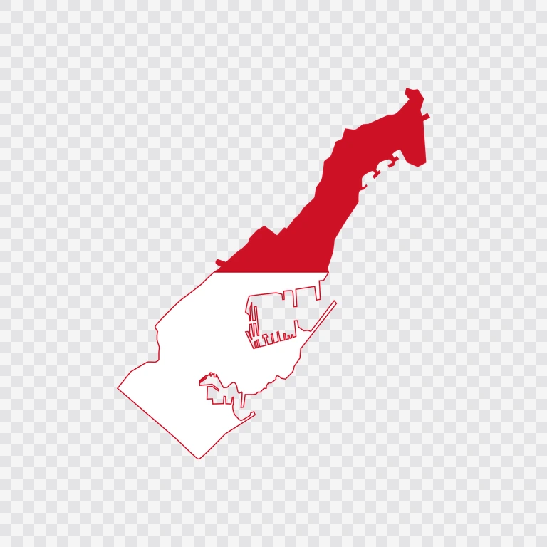Monaco flag map