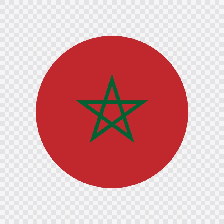 Morocco circle flag icon