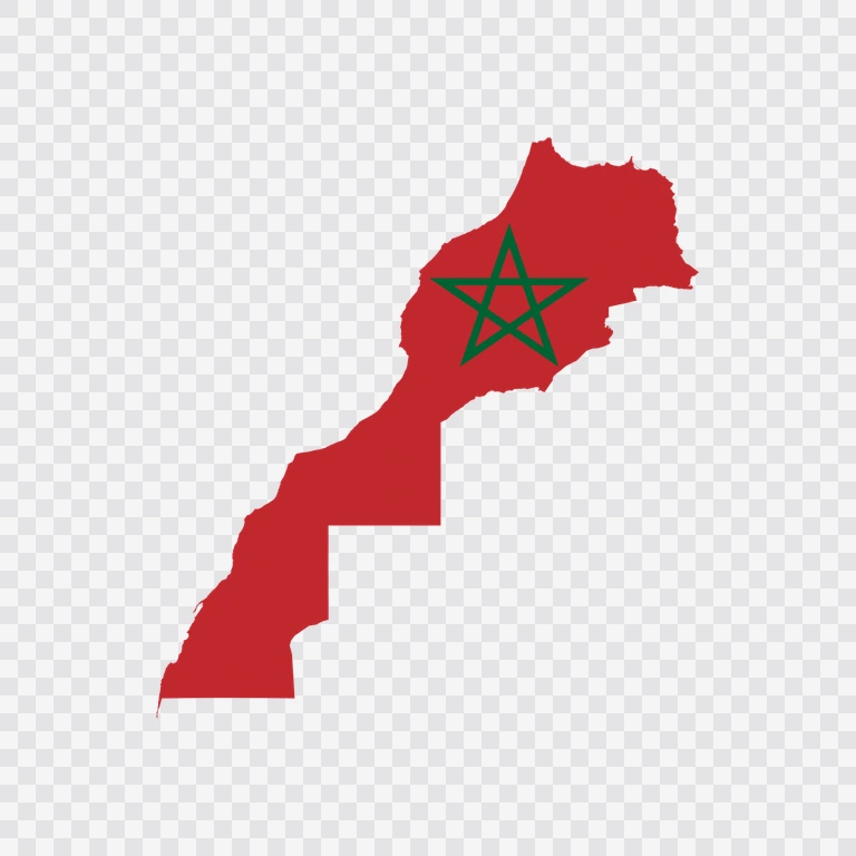 Morocco flag map