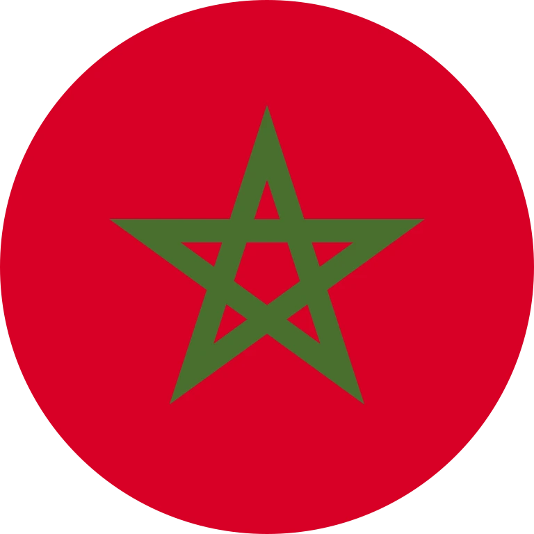 Morocco circle flag icon