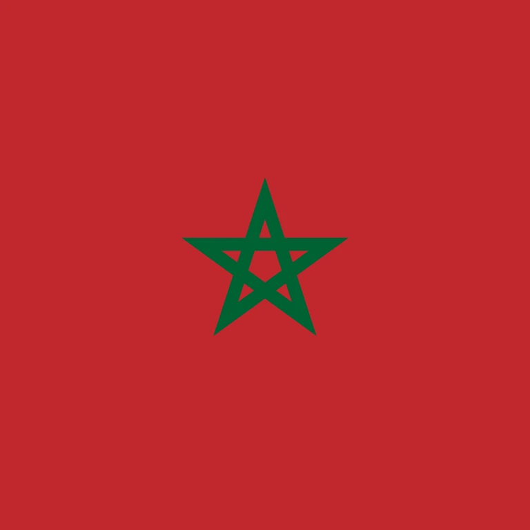 Morocco square flag icon