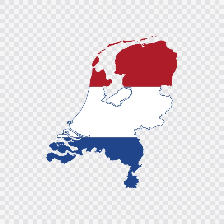 Netherlands flag map