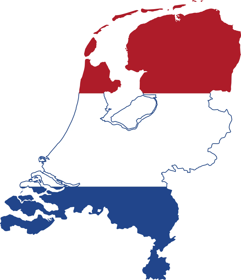 Netherlands flag map