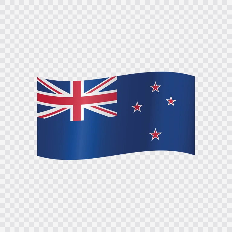 Bendera Selandia Baru berkibar