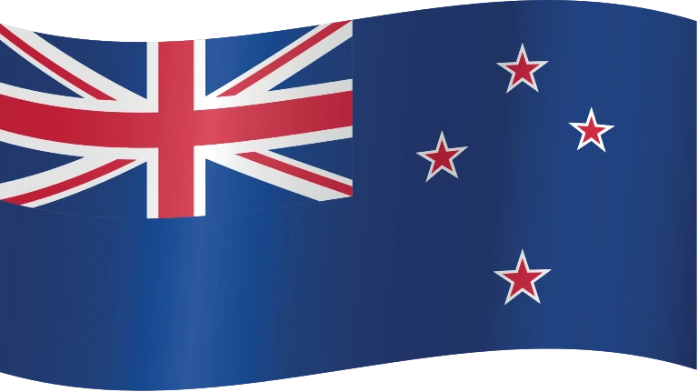 New Zealand waving flag