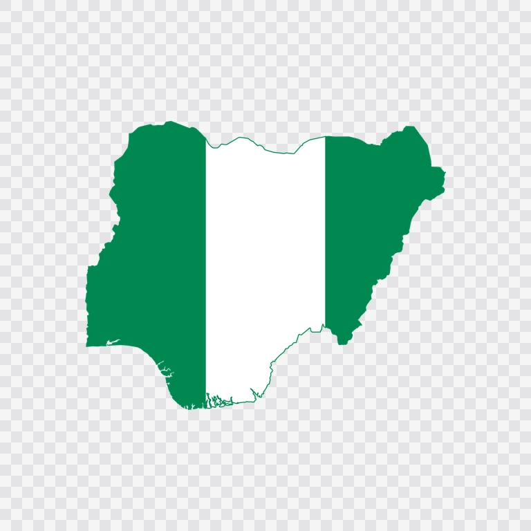 Nigeria flag map