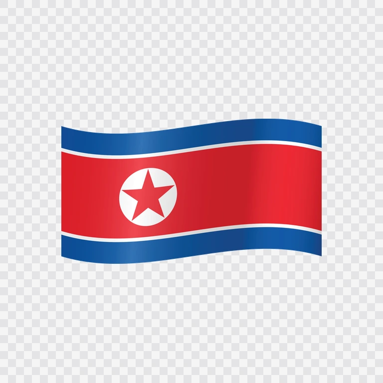 North Korea waving flag