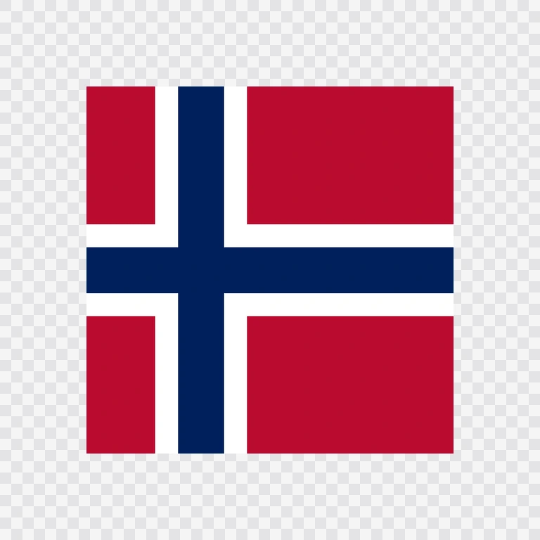 Norway square flag icon