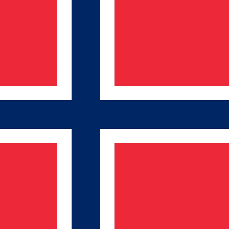 Norway square flag icon