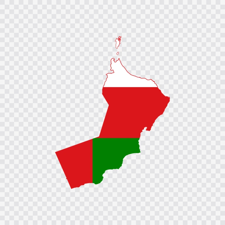 Oman flag map