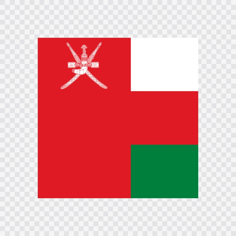 Oman square flag icon