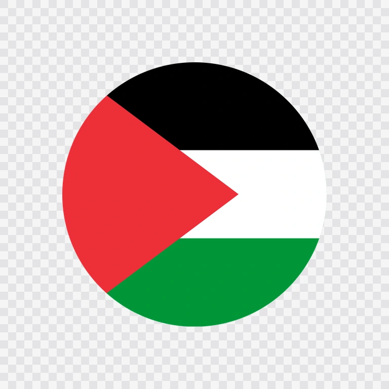 Palestine circle flag icon