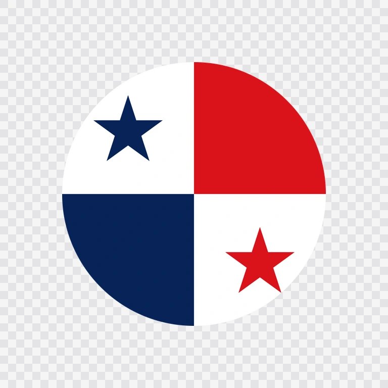 Panama circle flag icon