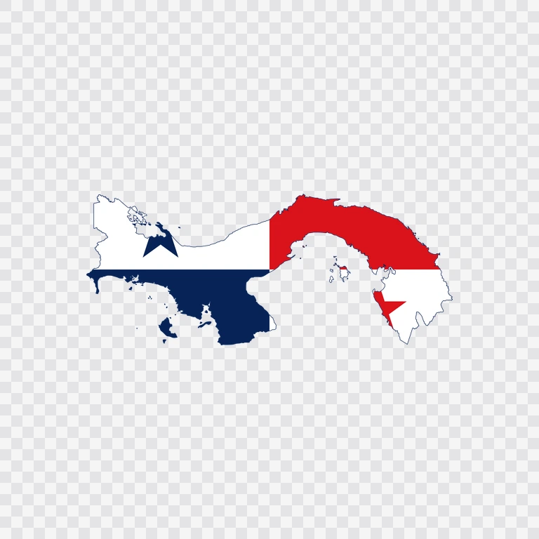 Panama flag map