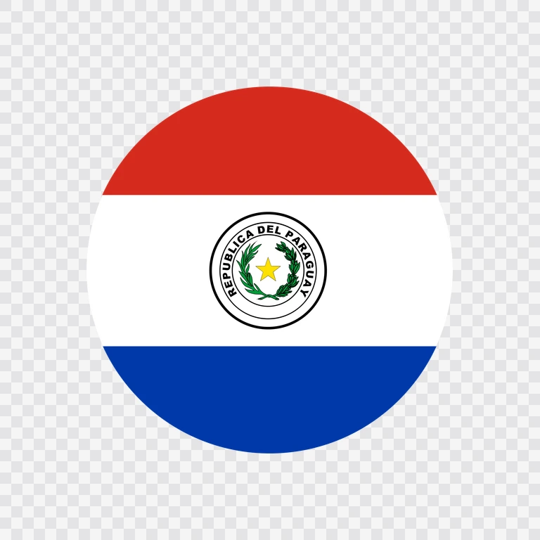 Paraguay circle flag icon