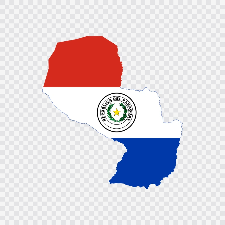 Paraguay flag map