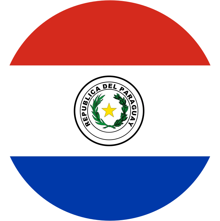 Paraguay circle flag icon