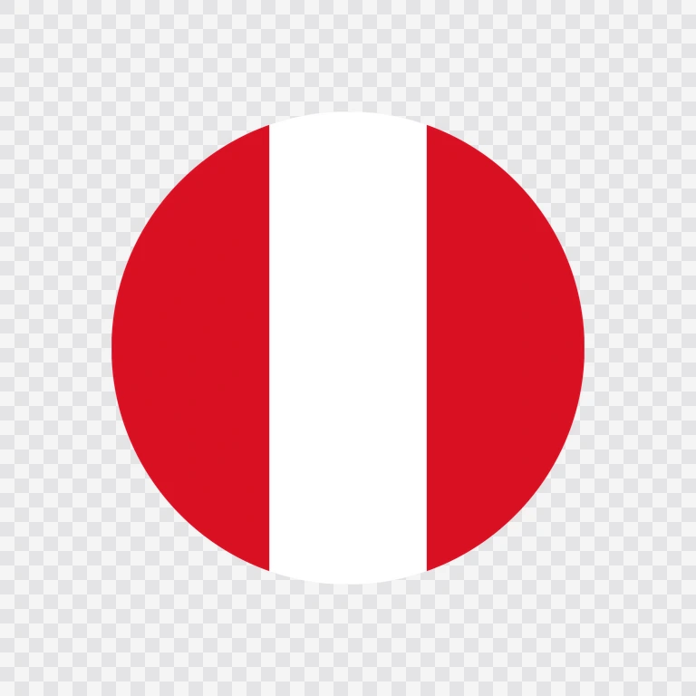 Peru circle flag icon